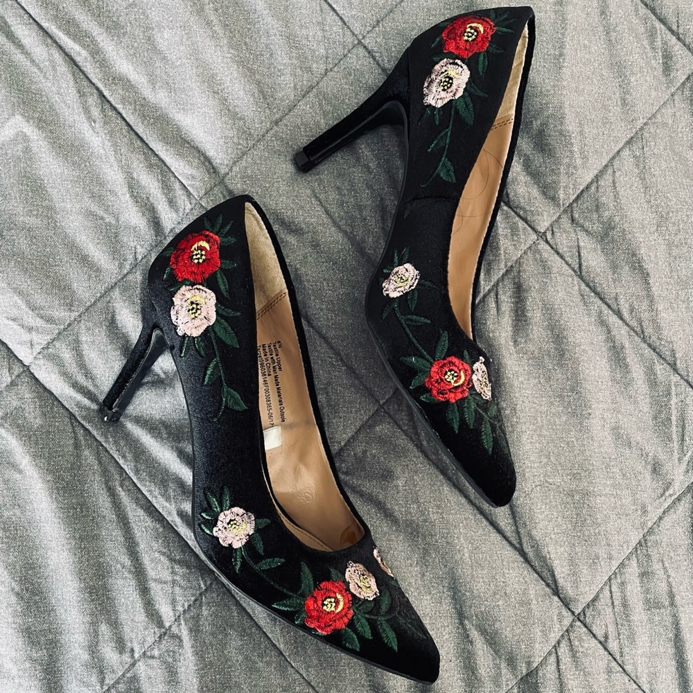 Velvet Kitten Heels
